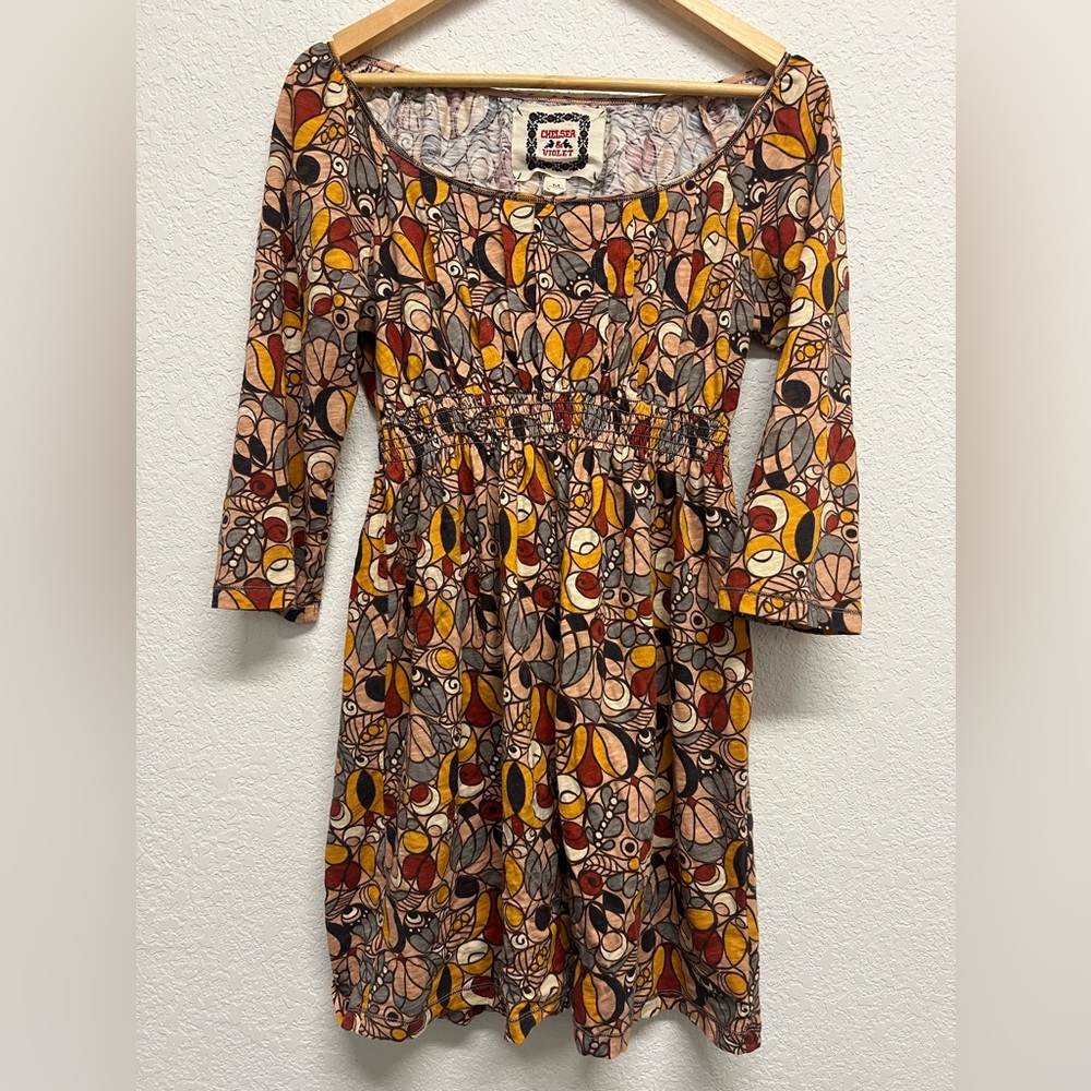 Chelsea & Violet Multicolor Patterned Cotton Knit… - image 1